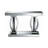 Amalia Rectangular Sofa Table with Shelf Clear Mirror