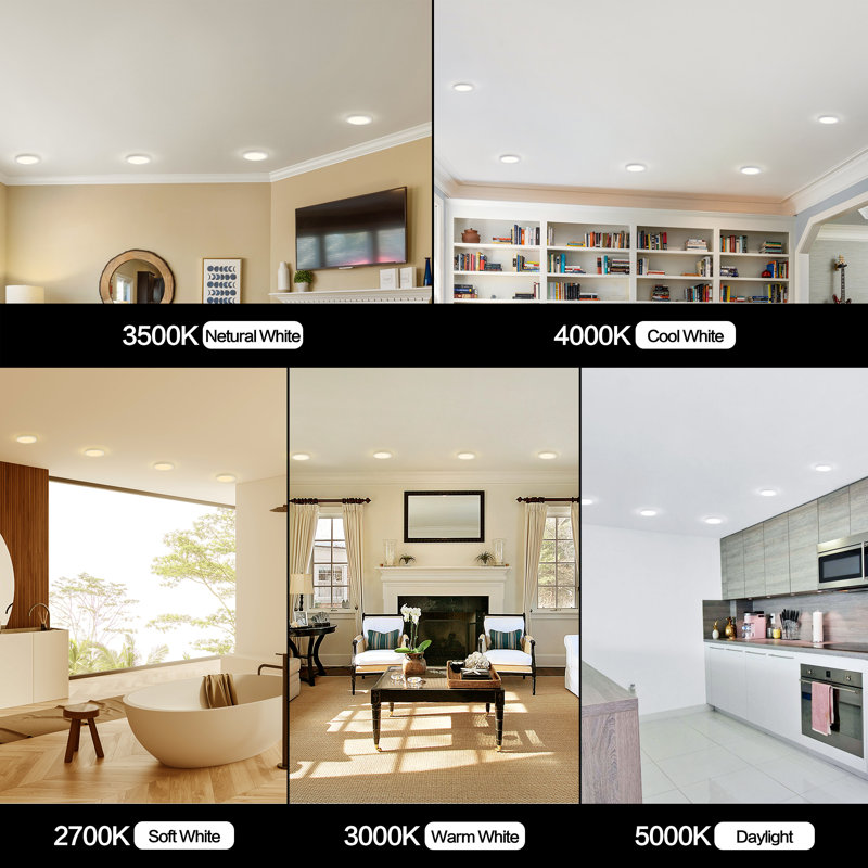 10W LED Slim Flush Mount 2700K/3000K/3500K/4000K/5000K CCT Selectable 700LM ceiling lighting