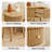 Round End Table with Solid Wood Legs-1350553396
