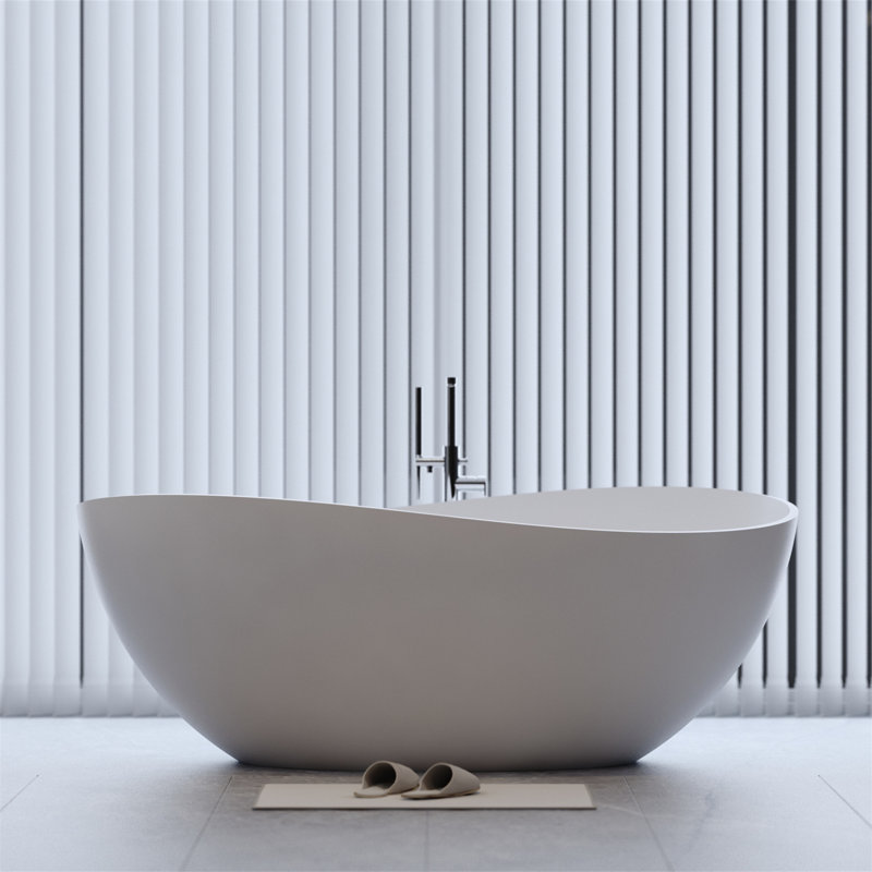 63'' x 37.5'' Freestanding Solid Surface Bathtub
