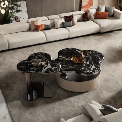 Table basse moderne en super cristal de pierre