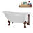 58" Streamlin Clawfoot Tub,Tray,Drain, Clawfeet-101628930-102219861