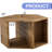 Hexagonal MDF Coffee Table, Wood Grain Pattern Stickers, Multi-Hole Design To Give More Storage Space