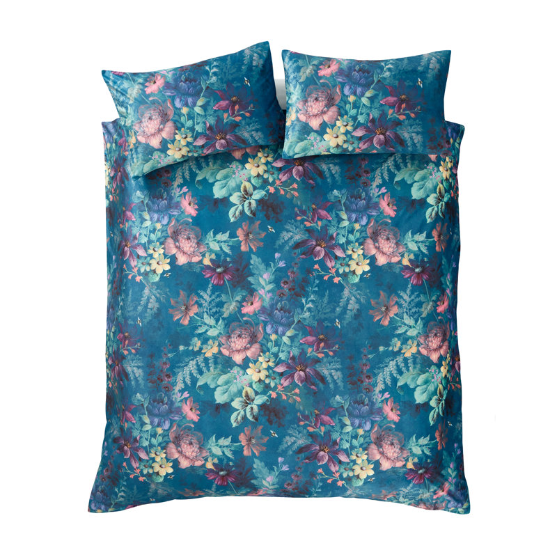Romantic Floral Soft Touch Duvet Cover Set, Kingsize - 2 Standard Pillowcases