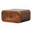 Mini table de chevet murale châtaignier en bois massif Avora, 1 tiroir, brun