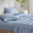 Floral Comforter Set With Bed Sheets Blue