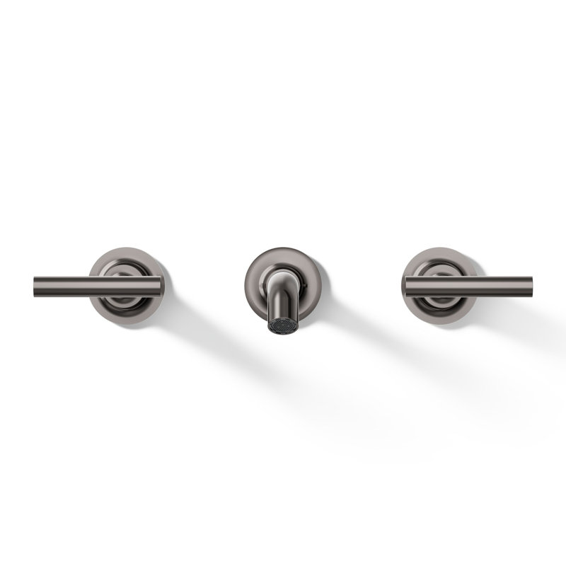 Purist® Wall-Mounted Bathroom Faucet, Vibrant Titanium, Lever Handle
