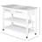 Stylish Kitchen Island With Stainless Steel Top, Open Shelves, And Spacious Drawers For Modern Farmhouse Kitchens