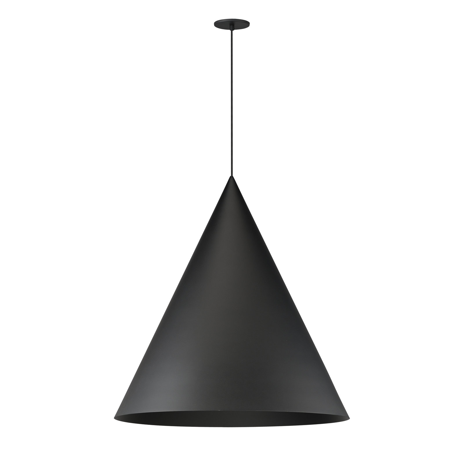 Assie Single Light Aluminum Dimmable Pendant, Black