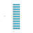 2' X 8' Teal and White Striped Washable Indoor Outdoor Runner Rug