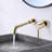 Wall Mount Single Handle Bathroom Faucet Brushed