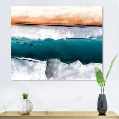 Marbre bleu électrique à rayures - reproduction sur toile