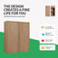 Armoire murale simple en lin Karavites de 12 po avec 2 portes à fermeture douce-1054803764