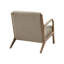 Chaise longue confortable en tissu texturé, fauteuil et base en bois de style Mid-Century-121075310