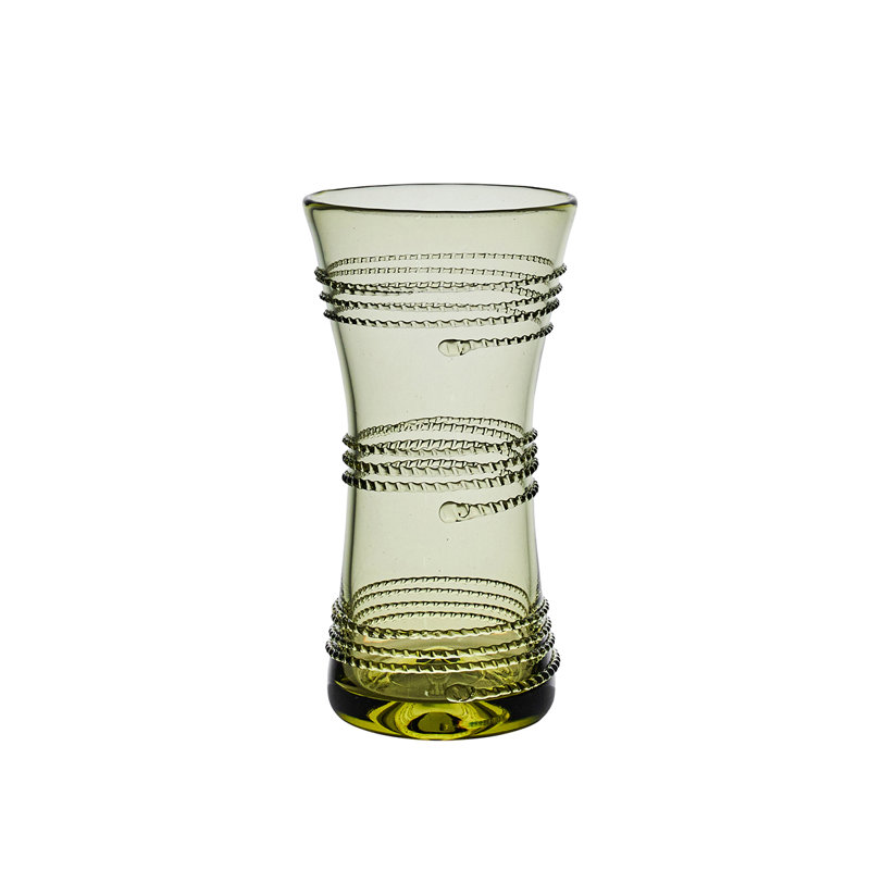 Ella Corset Vase - Green, 6" H x 3" W x 3" D