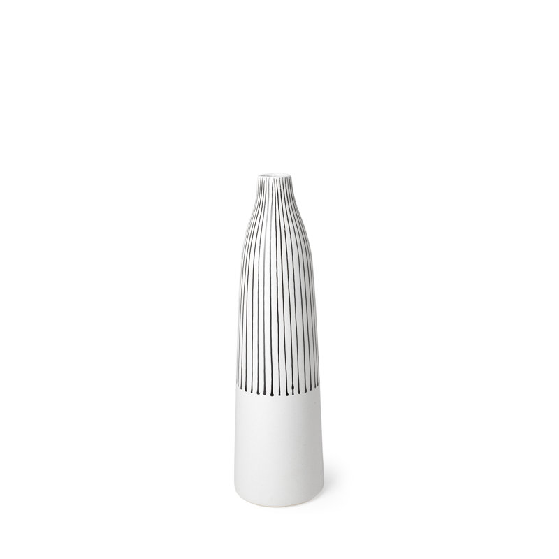 Vase de plancher en céramique Kamini, H 17,8 po x l 5,1 po x P 5,1 po