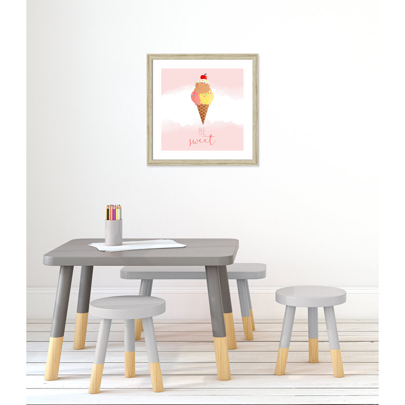 Doux 2, H 24,5 po x l 24,5 po x P 0,63 po, Beige Flat Framed