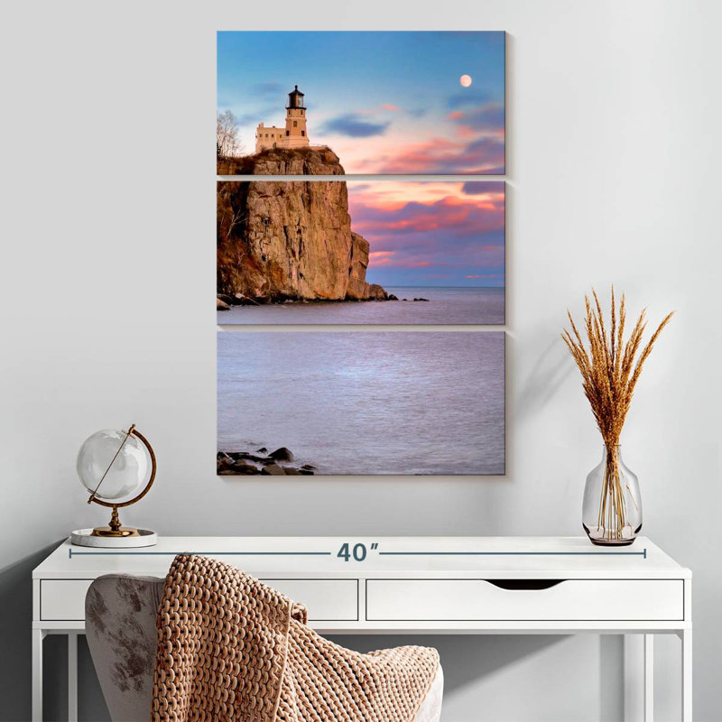Alvord Split Rock Lighthouse Sunset, 32" H x 20" W