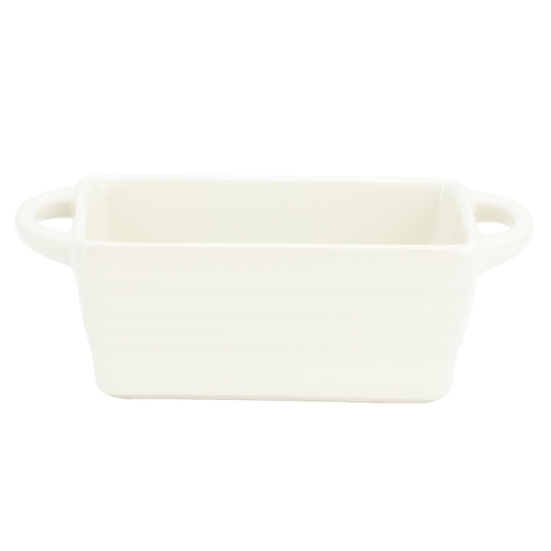 Martha Stewart Vanowen 6 Piece 5.1 Inch Stoneware Mini Loaf Pan Set in Assorted Colours