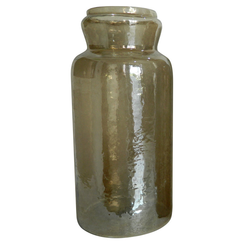 Lanterne en verre, Vert olive, H 19 po x l 9 po x P 9 po