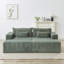 Chaise longue modulaire surdimensionnée de 87 po, sans assemblage requis, causeuse en peluche avec deux repose-pieds amovibles, fauteuil-lit moderne moelleux pour la chambre à coucher du salon intérieur-1503111143