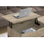 Table basse, L 42 po, rectangulaire, cocktail, plateau relevable, métal, contemporain, moderne-425494759