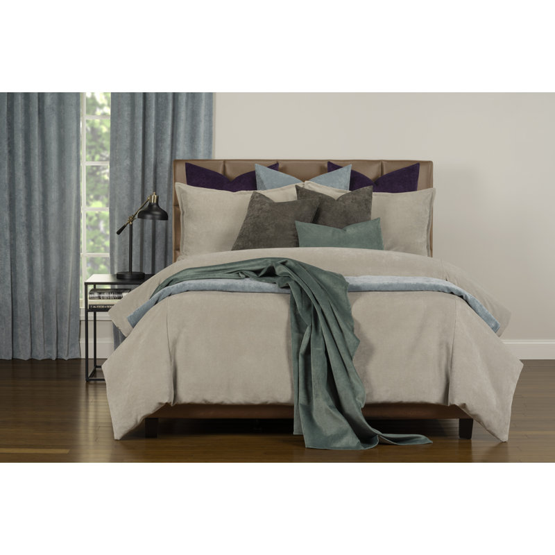 Ensemble de velours mat avec housse de couette et ensemble d'inserts par Siscovers, Gris Habor