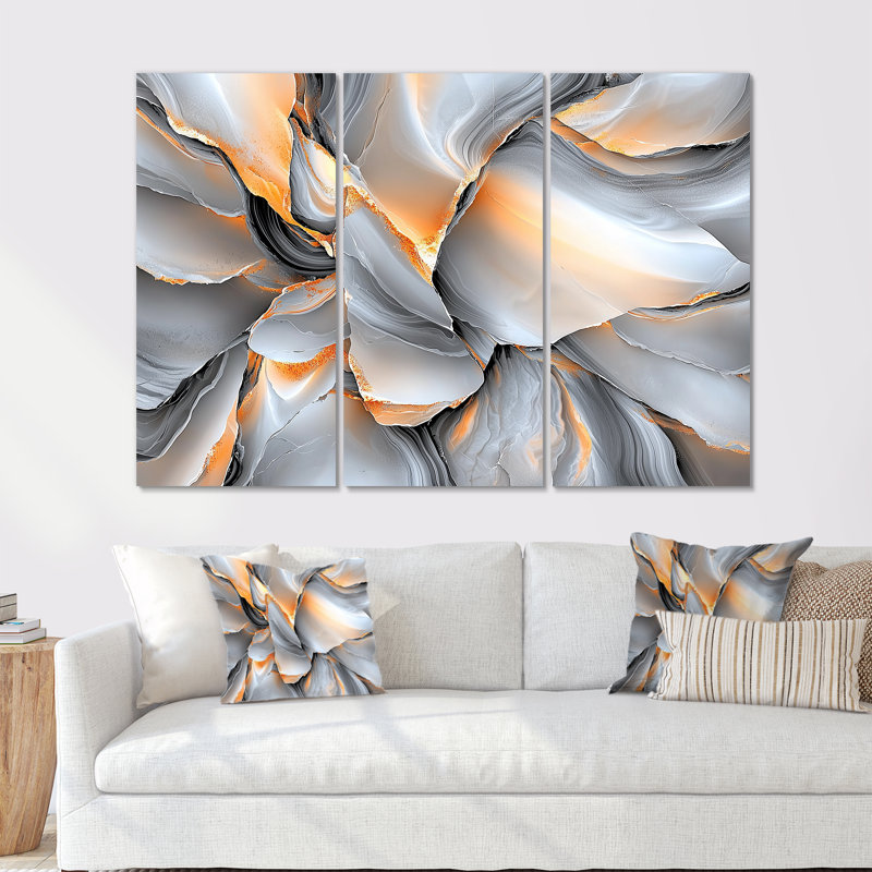 Ensemble d'art mural, "Fractals", H 28 po x l 36 po, Impression sans cadre en métal, Ne s’applique pas