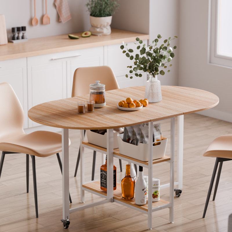 Oval Folding Table, 75cm H x 140cm W x 80cm D