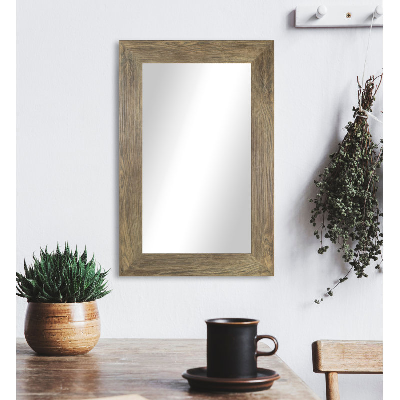 Engineered Wood Flat Mirror, 33" x 28"