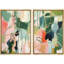 «Pastel Watercolor Green», 2 pièces sur toile-99016119-99016122