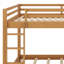 Lit superposé en bois traditionnel avec échelle-129390983