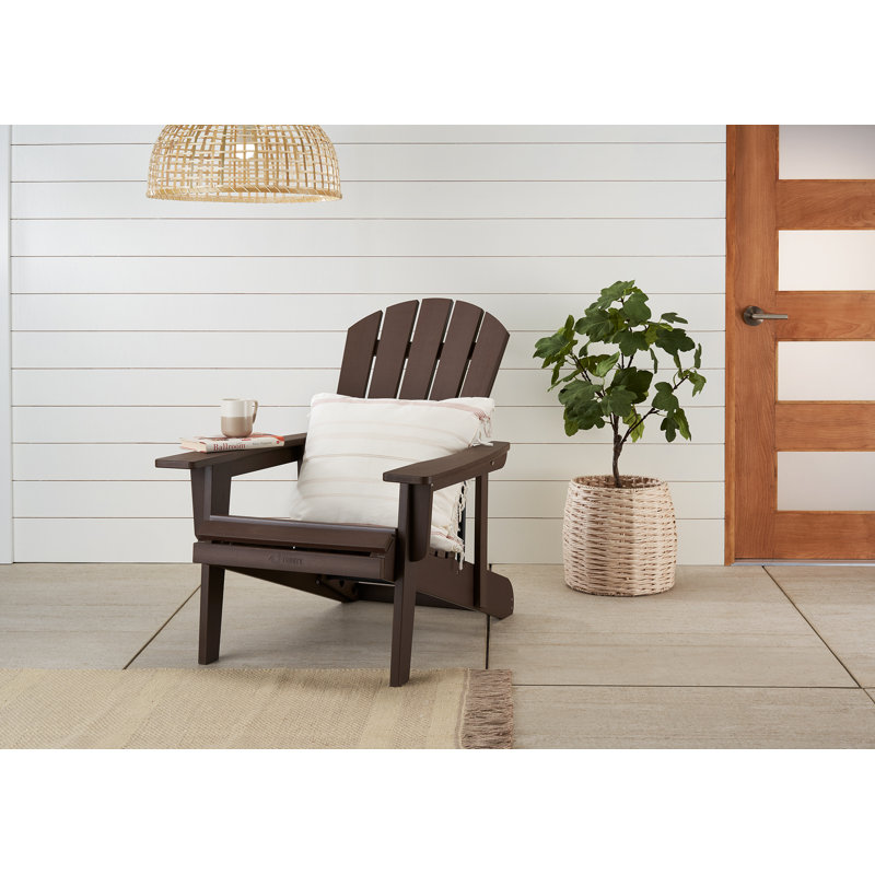 Ayuub Outdoor Adirondack Chair, Espresso Brown