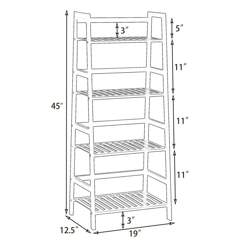 Deio Ladder Bookcase, Brown 