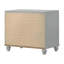 Table de chevet 2 tiroirs argent clair