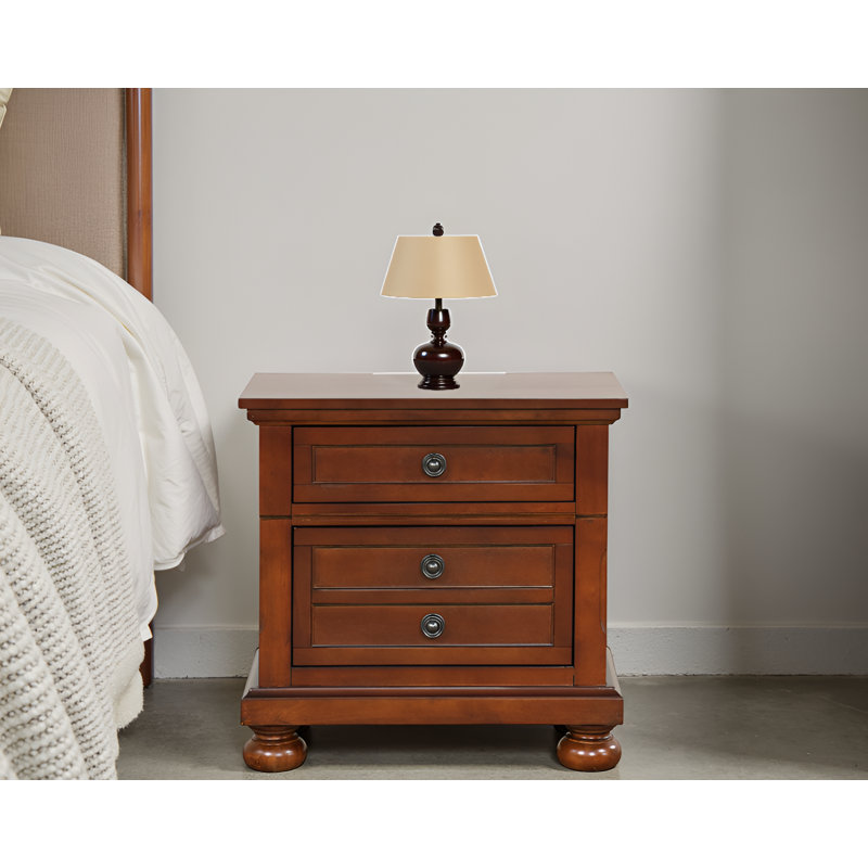 Table de chevet cerise Mielec, Cerisier, Individuel