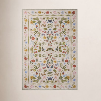 Rifle Paper Co. x Loloi Canopy Cream Floral Rug