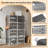 Expandable 8-Tier Shoe Rack Organizer with Door – Modular Shoe Storage Cabinet with PVC Shelves, Stackable, Dustproof, Space-Saving, Holds 32 Pairs, for Entryway, Hallway, Closet, Bedroom-1403638331