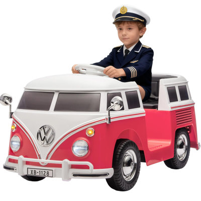 Autobus électrique de 6 vol sous licence pour enfants, véhicule électrique à piles de 4,5 Ah avec chargeur de qualité supérieure, sans télécommande, jouet pour tout-petit