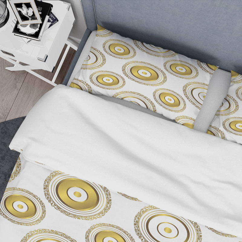Retro Art Deco - Mid century bedding set - Modern Mid-century Bed cover set, Full/Queen Duvet Cover + 2 Shams