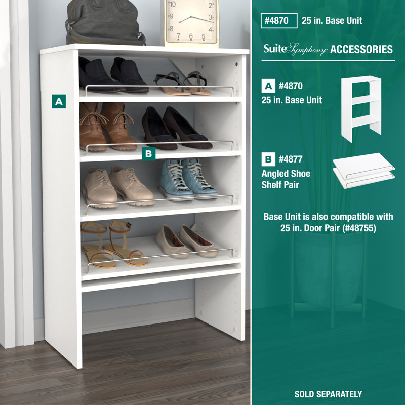 SuiteSymphony 25.12" W Shelving Base Unit, Pure White