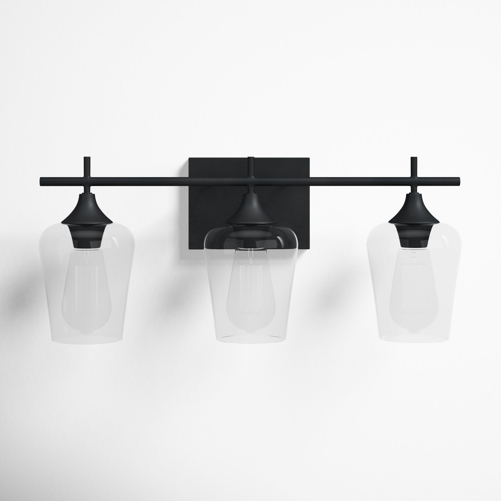 Breena Dimmable Vanity Light, English Bronze, Clear