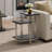 Metal and Mango Wood Three-Tier Accent Table
