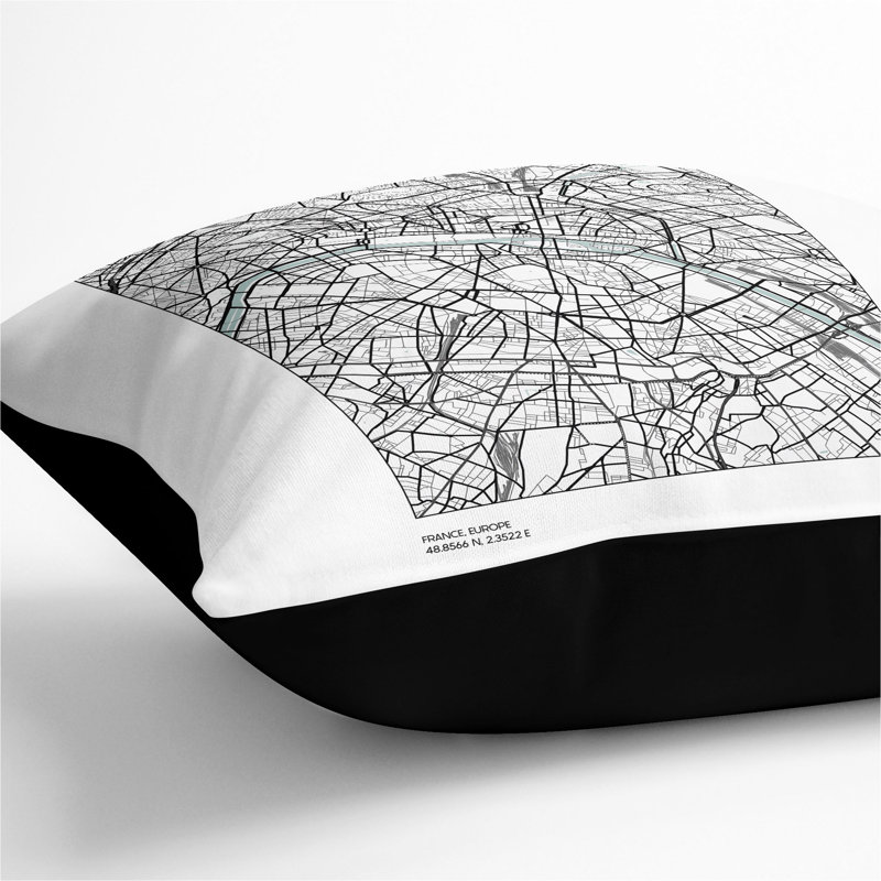 Square Cushion, 40cm H x 40cm W x 15cm D, Black
