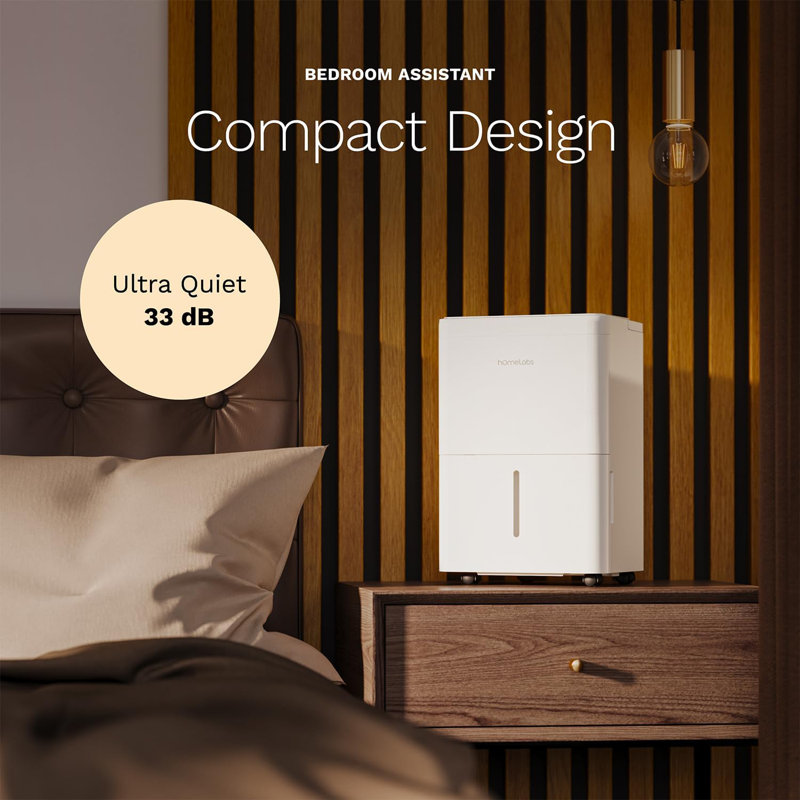 White Portable 1,000 Sq. Ft Dehumidifier with Drain Hose