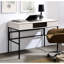Bureau noir avec prise - Rangement pratique pour ordinateur, spacieux et