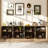 Collynns 58.8" Sideboard Cabinet With Adjustable Shelves And 4 Doors Curved Three-dimensional Texture Sideboard(set Of 2)-1128796006