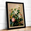 White Lilies With Roses Botanical - Print-906101363-906101362