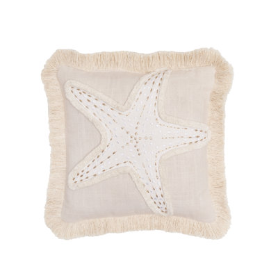 10" x 10" Golden Coast Starfish Throw Pillow