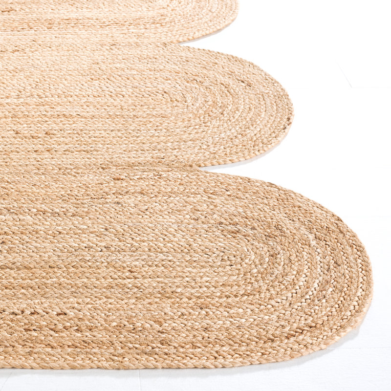 Natural Fiber Hand Woven Jute Pile Rug, Rectangle 5' x 8'